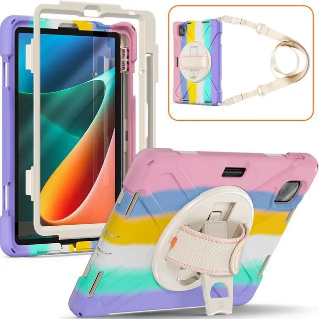 Main image of BONAEVER Case for Xiaomi Mi Pad 5 / MiPad 5 Pro 11 inch 2021 Shockproof Cover with S Pen Holder Hand Strap / Stand and Shoulder Strap