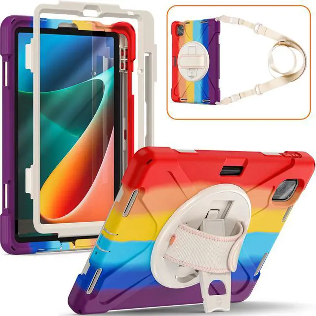 Main image of BONAEVER Case for Xiaomi Mi Pad 5 / MiPad 5 Pro 11 inch 2021 Shockproof Cover with S Pen Holder Hand Strap / Stand and Shoulder Strap