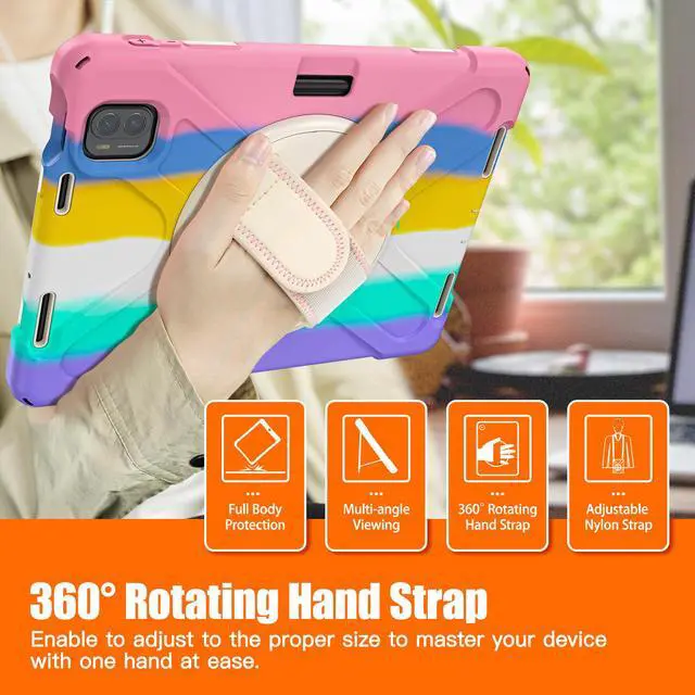 Alt view image 4 of 7 - BONAEVER Case for Xiaomi Mi Pad 5 / MiPad 5 Pro 11 inch 2021 Shockproof Cover with S Pen Holder Hand Strap / Stand and Shoulder Strap
