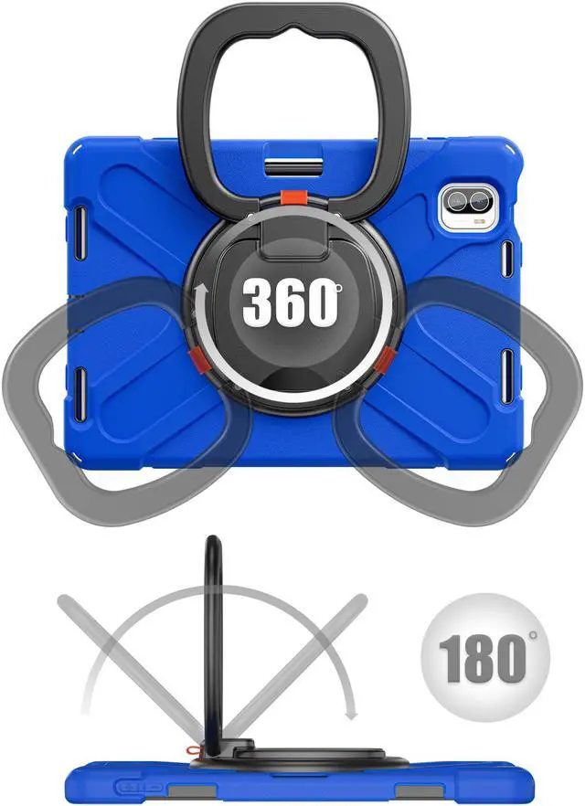 Alt view image 2 of 7 - BONAEVER Protective Case for Xiaomi Mi Pad 5 / MiPad 5 Pro 11 inch 2021 Shockproof Protective Cover with S Pen Holder + Stand and + Handle + Shoulder Strap