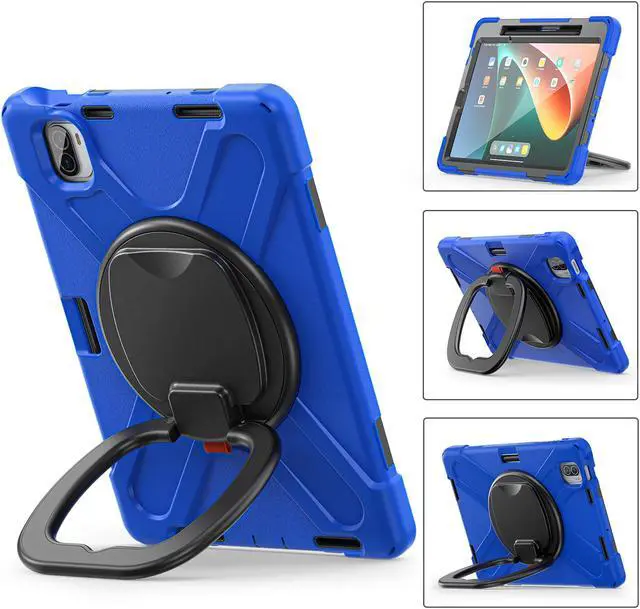Alt view image 4 of 7 - BONAEVER Protective Case for Xiaomi Mi Pad 5 / MiPad 5 Pro 11 inch 2021 Shockproof Protective Cover with S Pen Holder + Stand and + Handle + Shoulder Strap