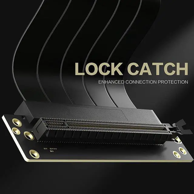 Alt view image 4 of 6 - BONAEVER PCIE 3.0 16x Extension CableExtreme High Speed GPU Extension CardPCI Express Port (20cm 90 Degrees)