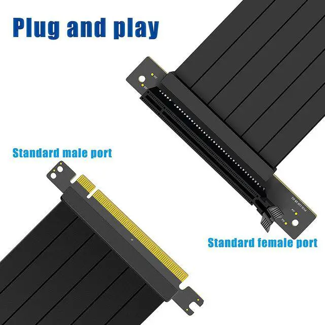 Alt view image 5 of 7 - BONAEVER PCIE 3.0 16x Extension CableHigh Speed GPU Extension CardPCI Express Port (30cm 90 Degrees)
