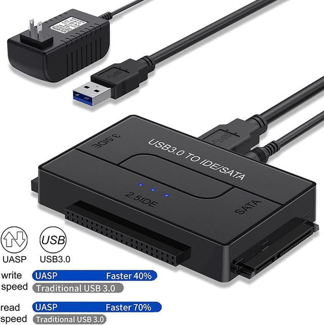 Alt view image 5 of 7 - BONAEVER USB to SATA IDE HDD Adapter - USB 3.0 Cable to 2.5" 3.5" SATA IDE Hard Drive Converter for Windows 10/8/ 7/XP Mac Internal to External Laptop SSD Reader Kit File Data Transfer Conversion Cord