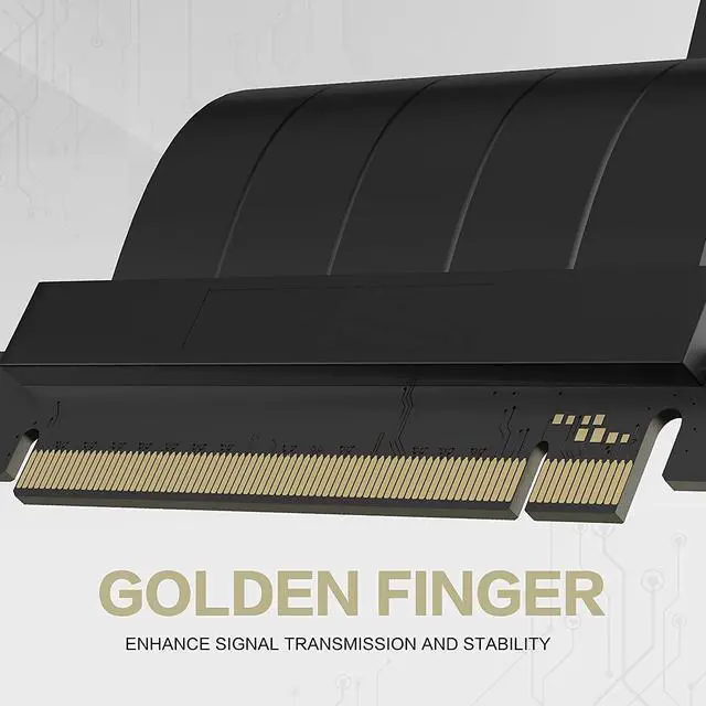 Alt view image 3 of 6 - BONAEVER PCIE 3.0 16x Extension CableExtreme High Speed GPU Extension CardPCI Express Port (20cm 180 Degrees)