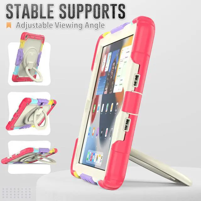 Alt view image 5 of 7 - BONAEVER For iPad 9th 8th 7th Generation Case 10.2 inch with Screen Protector Pencil Holder [360 Rotating Hand Strap] & Stand Drop-Proof Cover for iPad 10.2 inch 2021 2020 2019