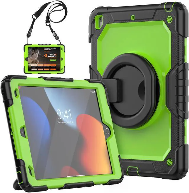 Main image of BONAEVER For iPad 9th 8th 7th Generation Case 10.2 inch with Screen Protector Pencil Holder [360 Rotating Hand Strap] & Stand Drop-Proof Cover for iPad 10.2 inch 2021 2020 2019