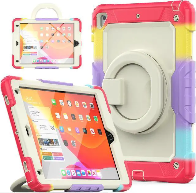 Main image of BONAEVER Case for iPad 9.7 inch 2018 2017 with Screen Protector Pencil Holder [360 Rotating Hand Strap] Stand Shoulder Strap for iPad 5th / 6th Generation / Air 2 / Pro 9.7