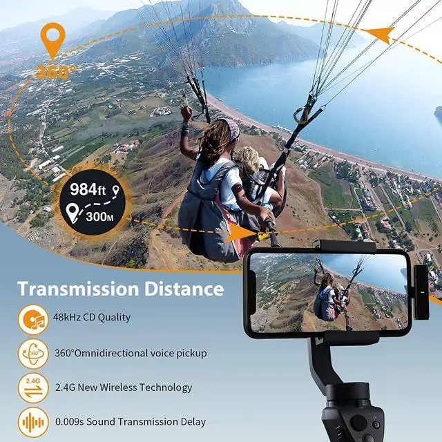 Alt view image 6 of 7 - BONAEVER 2 Wireless Lavalier Microphones Compatible with iPhone iPad with 56H Charging Case 2.4GHz Plug-Play Wireless Mic for Interview Live Standream Video Recording TikTok Noise Reduction Auto Syncs
