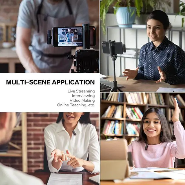 Alt view image 7 of 7 - BONAEVER Wireless Lavalier Microphone for USB Type-C roid with 35H Charging Case Plug & Play Clip-on Lapel Mic for Youtube Facebook Live Standream Video Recording -Noise Reduction/ 984Ft Transmission
