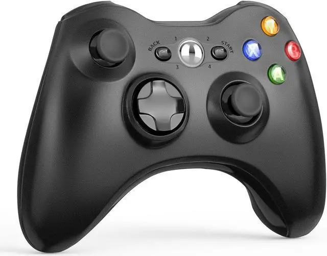 Alt view image 2 of 7 - BONAEVER Wireless Controller Compatible with Xbox 360 2.4GHZ Gamepad Joy Standick Wireless Controller Compatible with Xbox 360 PC Windows 781011 with Receiver - Black