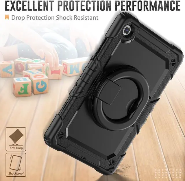 Alt view image 3 of 7 - BONAEVER For Samsung Galaxy Tab A7 Case 2020 SM-T500/T505/T507 with Screen Protector Shockproof Cover for 10.4 Inch Tab A7 with S Pen Holder Stand and Strap Shoulder Strap