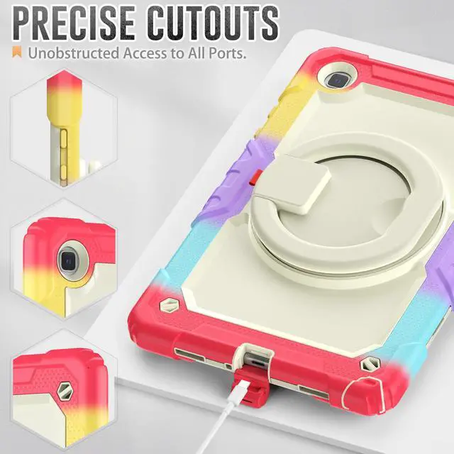 Alt view image 3 of 7 - BONAEVER For Samsung Galaxy Tab A7 Case 2020 SM-T500/T505/T507 with Screen Protector Shockproof Cover for 10.4 Inch Tab A7 with S Pen Holder Stand and Strap Shoulder Strap