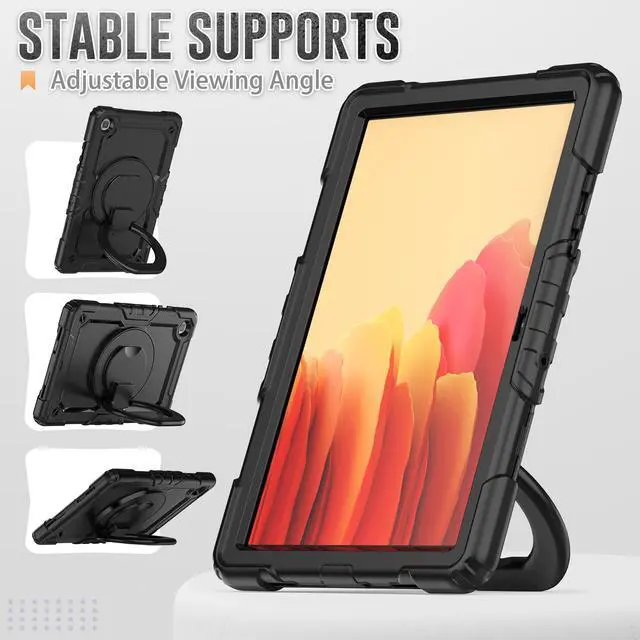 Alt view image 4 of 7 - BONAEVER For Samsung Galaxy Tab A7 Case 2020 SM-T500/T505/T507 with Screen Protector Shockproof Cover for 10.4 Inch Tab A7 with S Pen Holder Stand and Strap Shoulder Strap