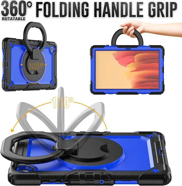Alt view image 4 of 7 - BONAEVER For Samsung Galaxy Tab A7 Case 2020 SM-T500/T505/T507 with Screen Protector Shockproof Cover for 10.4 Inch Tab A7 with S Pen Holder Stand and Strap Shoulder Strap