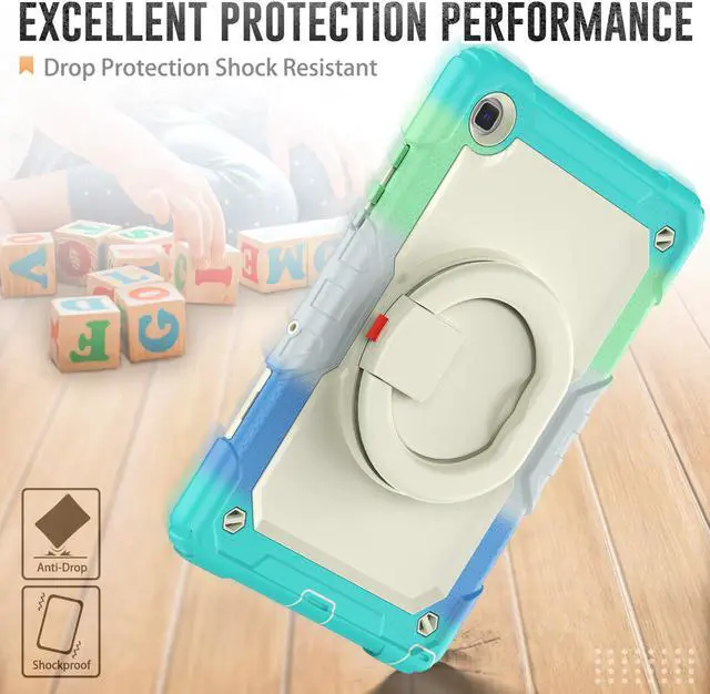 Alt view image 3 of 7 - BONAEVER For Samsung Galaxy Tab A7 Case 2020 SM-T500/T505/T507 with Screen Protector Shockproof Cover for 10.4 Inch Tab A7 with S Pen Holder Stand and Strap Shoulder Strap