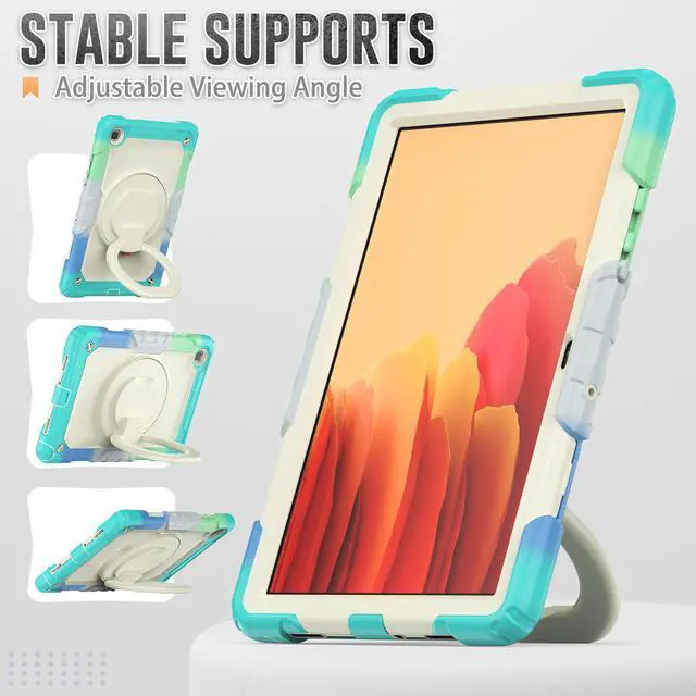 Alt view image 2 of 7 - BONAEVER For Samsung Galaxy Tab A7 Case 2020 SM-T500/T505/T507 with Screen Protector Shockproof Cover for 10.4 Inch Tab A7 with S Pen Holder Stand and Strap Shoulder Strap