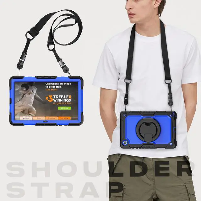 Alt view image 7 of 7 - BONAEVER For Samsung Galaxy Tab A7 Case 2020 SM-T500/T505/T507 with Screen Protector Shockproof Cover for 10.4 Inch Tab A7 with S Pen Holder Stand and Strap Shoulder Strap