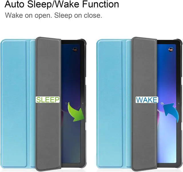 Alt view image 4 of 7 - BONAEVER Case for Lenovo Tab M10 3rd Gen 10.1 inch 2022 TB-328F Slim Shell Tri-Fold Magnetic protective Stand Cover with Auto Sleep/Wake