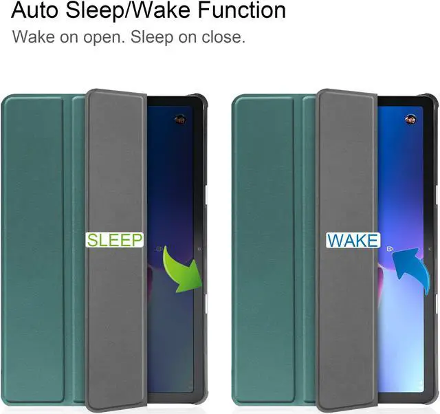 Alt view image 6 of 7 - BONAEVER Case for Lenovo Tab M10 3rd Gen 10.1 inch 2022 TB-328F Slim Shell Tri-Fold Magnetic protective Stand Cover with Auto Sleep/Wake