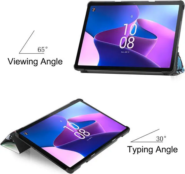 Alt view image 3 of 7 - BONAEVER Case for Lenovo Tab M10 3rd Gen 10.1 inch 2022 TB-328F Slim Shell Tri-Fold Magnetic protective Stand Cover with Auto Sleep/Wake