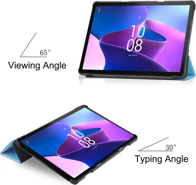 Alt view image 2 of 7 - BONAEVER Case for Lenovo Tab M10 3rd Gen 10.1 inch 2022 TB-328F Slim Shell Tri-Fold Magnetic protective Stand Cover with Auto Sleep/Wake