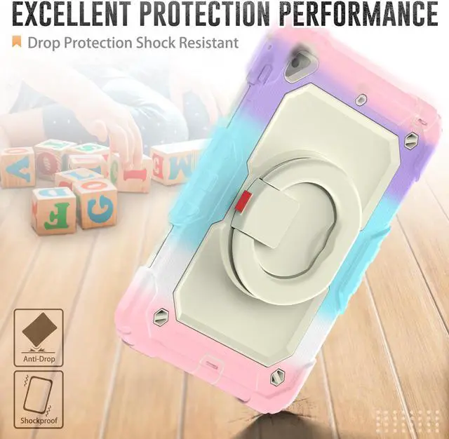 Alt view image 5 of 7 - BONAEVER For iPad Mini 5 / iPad Mini 4 Case with Screen Protector Shockproof Cover for iPad Mini 5th / 4th Generation 7.9 Inch with S Pen Holder Stand and Strap Shoulder Strap