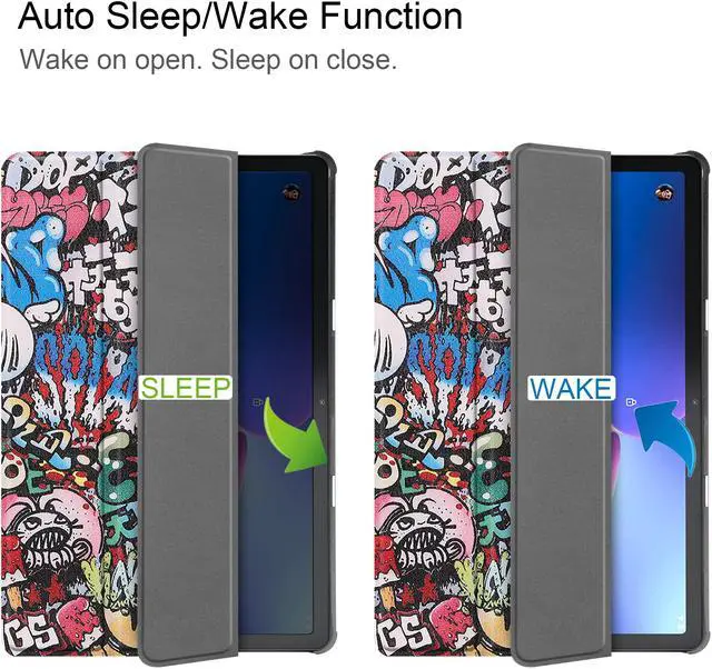 Alt view image 7 of 7 - BONAEVER Case for Lenovo Tab M10 3rd Gen 10.1 inch 2022 TB-328F Slim Shell Tri-Fold Magnetic protective Stand Cover with Auto Sleep/Wake