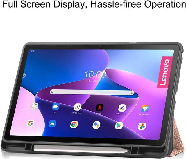 Alt view image 2 of 7 - BONAEVER For Lenovo Tab M10 Plus Case 10.6 Inch 2022 3rd Gen Slim Stand andard Back Shell Protective Smart Cover Case for Lenovo Tab M10 Plus 10.6" 2022 Release with Universal Stylus Pen