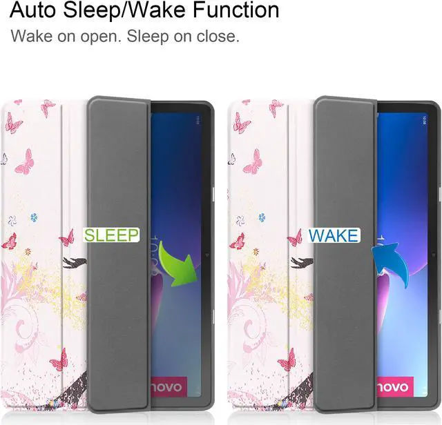 Alt view image 7 of 7 - BONAEVER For Lenovo Tab M10 Plus Case 10.6 Inch 2022 3rd Gen Slim Stand andard Back Shell Protective Smart Cover Case for Lenovo Tab M10 Plus 10.6" 2022 Release with Universal Stylus Pen