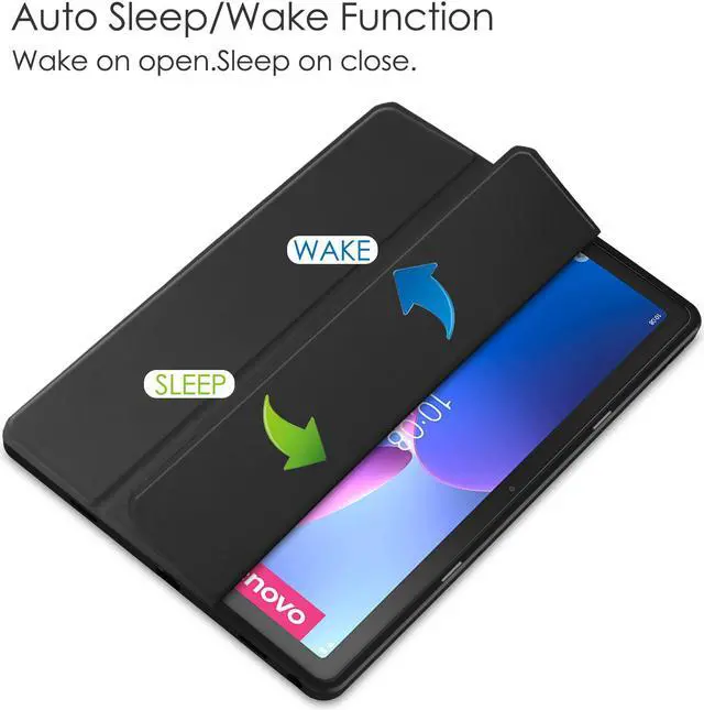 Alt view image 6 of 7 - Case For Lenovo Tab M10 Plus 10.6 Inch 2022 3rd Gen with Pencil Holder, Shockproof Cover Clear Transparent Back Shell, Auto Wake/Sleep for Lenovo Tab M10 Plus 10.6" 2022 with Universal Stylus Pen