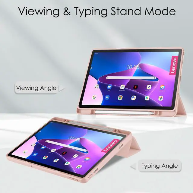 Alt view image 2 of 7 - Case For Lenovo Tab M10 Plus 10.6 Inch 2022 3rd Gen with Pencil Holder, Shockproof Cover Clear Transparent Back Shell, Auto Wake/Sleep for Lenovo Tab M10 Plus 10.6" 2022 with Universal Stylus Pen