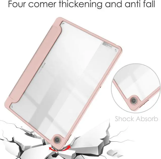 Alt view image 6 of 7 - Case For Lenovo Tab M10 Plus 10.6 Inch 2022 3rd Gen with Pencil Holder, Shockproof Cover Clear Transparent Back Shell, Auto Wake/Sleep for Lenovo Tab M10 Plus 10.6" 2022 with Universal Stylus Pen