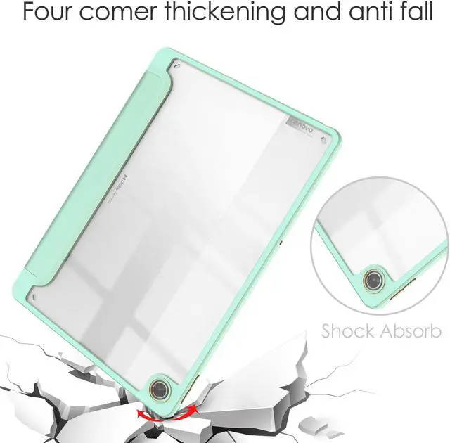 Alt view image 6 of 7 - Case For Lenovo Tab M10 Plus 10.6 Inch 2022 3rd Gen with Pencil Holder, Shockproof Cover Clear Transparent Back Shell, Auto Wake/Sleep for Lenovo Tab M10 Plus 10.6" 2022 with Universal Stylus Pen