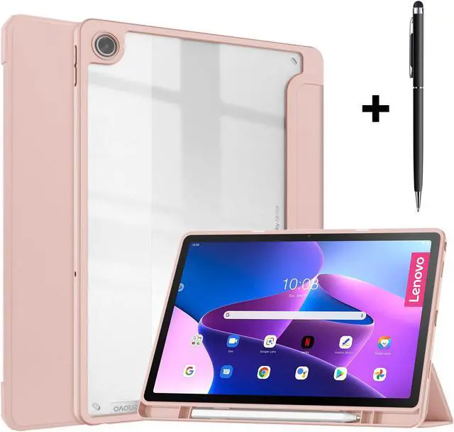 Main image of Case For Lenovo Tab M10 Plus 10.6 Inch 2022 3rd Gen with Pencil Holder, Shockproof Cover Clear Transparent Back Shell, Auto Wake/Sleep for Lenovo Tab M10 Plus 10.6" 2022 with Universal Stylus Pen