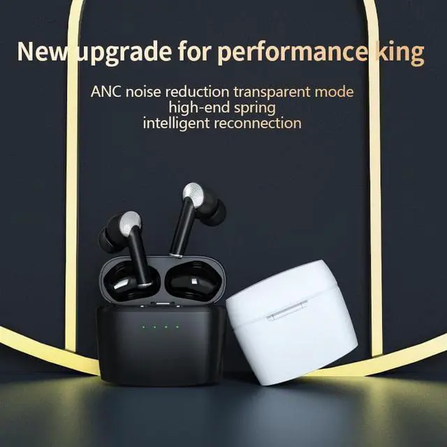 Alt view image 7 of 7 - Wireless Bluetooth 5.2 Earphone Earbuds HiFi Stereo Sound IPX7 Waterproof Deep Bass in-Ear Headphone Touch Control ANC Noise Cancellation Sport Workout Running Gaming Headset for iPhone Android White