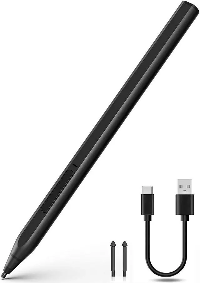 Main image of BONAEVER Stylus for Surface 4096 Pressure Sensitivity Compatible with New Surface Pro 12 11 10 9 8 7 6 5 4/Laptop studio/Go 3/Duo 2 Fir Stand D Shape Body Rechargeable