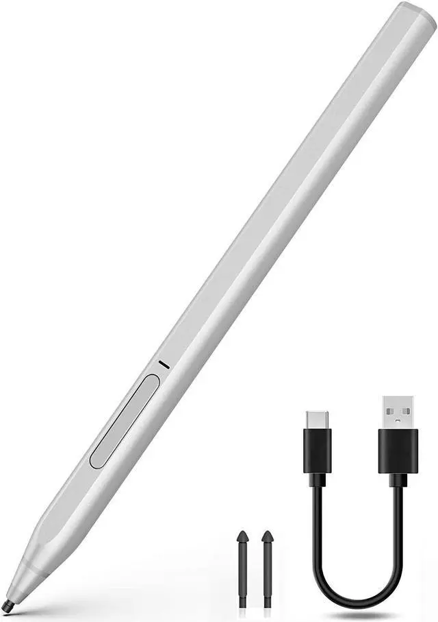 Main image of BONAEVER Stylus for Surface, 4096 Pressure Sensitivity, Compatible with Surface Pro 12/11/10/9/8/7/6/5/4/Laptop Studio/Go 3/Duo 2, First D Shape Body, Rechargeable