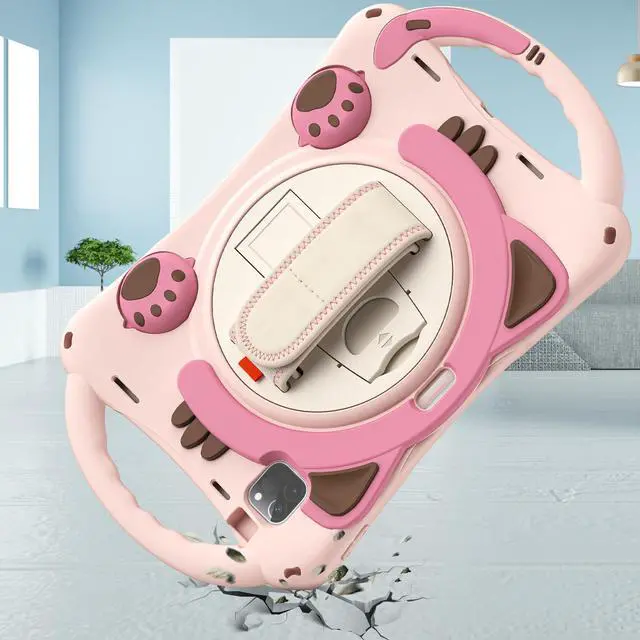 Alt view image 3 of 7 - BONAEVER Case for iPad Air 11 Inch M3 M2 2025 2024, iPad Air 5 / Air 4 10.9 Case 2022 2020 iPad Pro 11 2022 2021 2020 2018 Shockproof Cover with Pencil Holder Hand Strap Stand Shoulder Strap