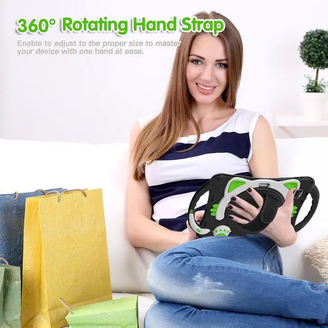 Alt view image 6 of 7 - BONAEVER Case for iPad Air 11 Inch M3 M2 2025 2024, iPad Air 5 / Air 4 10.9 Case 2022 2020 iPad Pro 11 2022 2021 2020 2018 Shockproof Cover with Pencil Holder Hand Strap Stand Shoulder Strap