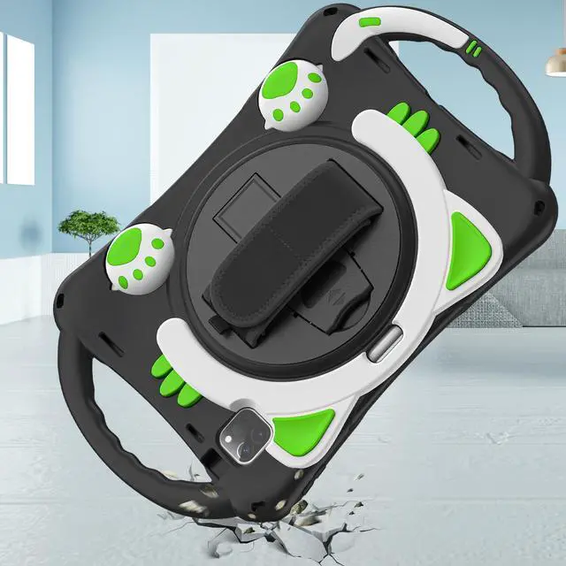 Alt view image 5 of 7 - BONAEVER Case for iPad Air 11 Inch M3 M2 2025 2024, iPad Air 5 / Air 4 10.9 Case 2022 2020 iPad Pro 11 2022 2021 2020 2018 Shockproof Cover with Pencil Holder Hand Strap Stand Shoulder Strap