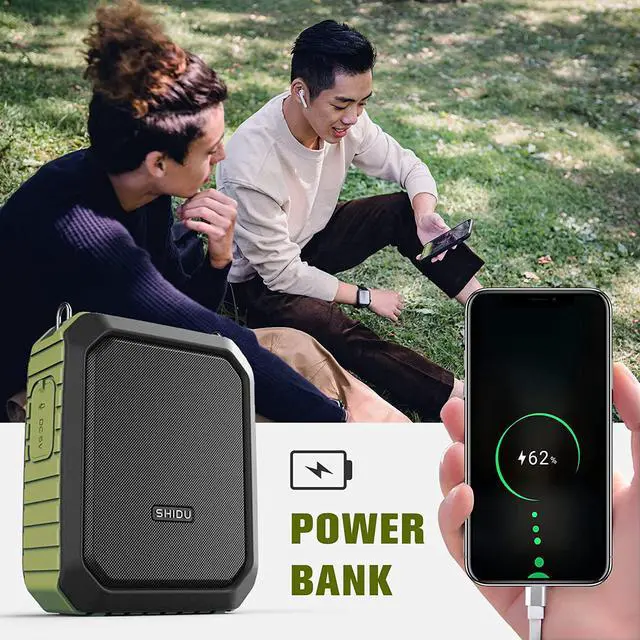 Alt view image 4 of 7 - BONAEVER Bluetooth Voice Amplifier Portable Waterproof Voice Amplifier with Wired Microphone Headset 18W 4400mAh Rechargeable Bluetooth Microphone Speaker for TeachersOutdoorsClassroomFitness