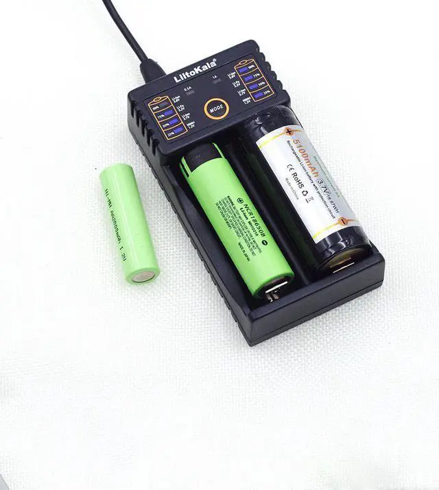 Alt view image 6 of 7 - BONAEVER 2-Bay USB Smart 18650 Battery Charger Smart Multifunctional Battery Charger for 18650 26650 14500 16340 10440 RCR1233.2V LiFePO41.2V Ni-MH Ni-Cd AA with 2 LED Indicators