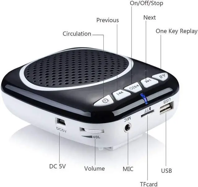 Alt view image 6 of 7 - BONAEVER Portable Voice Amplifier with Headset Microphone Personal Speaker Mic Rechargeable Ultralight for Teachers Elderly Tour Guides Coaches Presentations Chri Standmas Gift Teacher