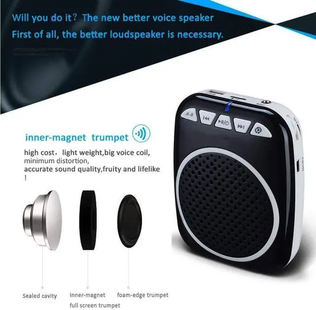 Alt view image 2 of 7 - BONAEVER Portable Voice Amplifier with Headset Microphone Personal Speaker Mic Rechargeable Ultralight for Teachers Elderly Tour Guides Coaches Presentations Chri Standmas Gift Teacher