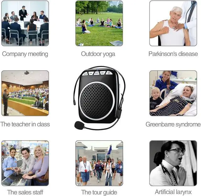 Alt view image 7 of 7 - BONAEVER Portable Voice Amplifier with Headset Microphone Personal Speaker Mic Rechargeable Ultralight for Teachers Elderly Tour Guides Coaches Presentations Chri Standmas Gift Teacher