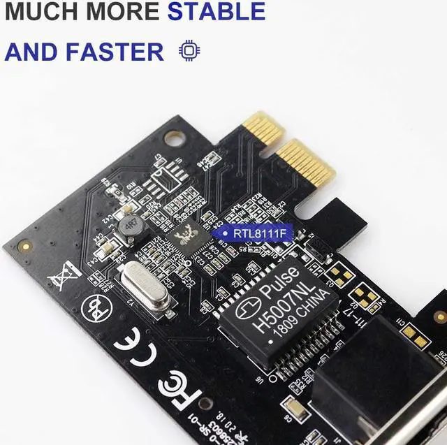 Alt view image 4 of 7 - BONAEVER Gigabit Ethernet PCI Express PCI-E Network Card 10/100/1000Mbps RJ45 LAN Adapter Converter for Desktop PC Model Number: EDUP-EP-9602