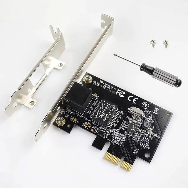 Alt view image 7 of 7 - BONAEVER Gigabit Ethernet PCI Express PCI-E Network Card 10/100/1000Mbps RJ45 LAN Adapter Converter for Desktop PC Model Number: EDUP-EP-9602