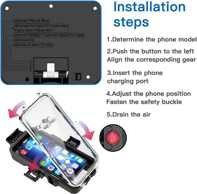 Alt view image 7 of 7 - Waterproof Phone Protective Case for iPhone, 98FT/30M Underwater Photography Housing for Deep Sea Diving,Snorkeling,Surfing,Swimming,Water Sports for iPhone 14/13/Pro/Pro Max/Mini/12/11/XR/XS/MAX/8