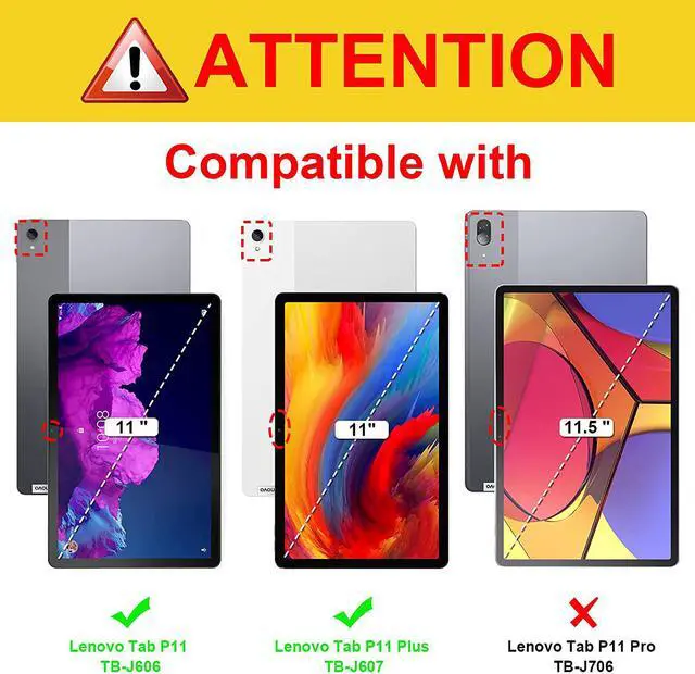 Alt view image 2 of 7 - BONAEVER Touchpad Keyboard Case for Lenovo Tab P11 / Lenovo P11 Plus Case Bluetooth Trackpad Keyboard Cover with Pencil Holder for Lenovo Tab P11 / P11 Plus Model TB-J606F TB-J606X TB-J607 TB-J616F